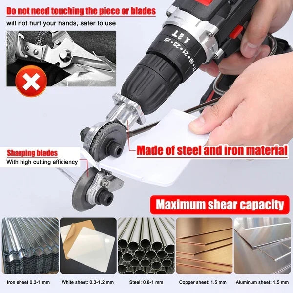 Drill Adapter Metal Cutting Steel Blades & Precision Slots