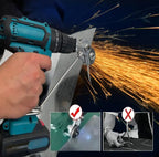 Drill Attachment Metal Cutting 3 Interchangeable Heads Fits Standard Chucks