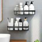Drill-Free Adhesive & Suction Shower Caddy