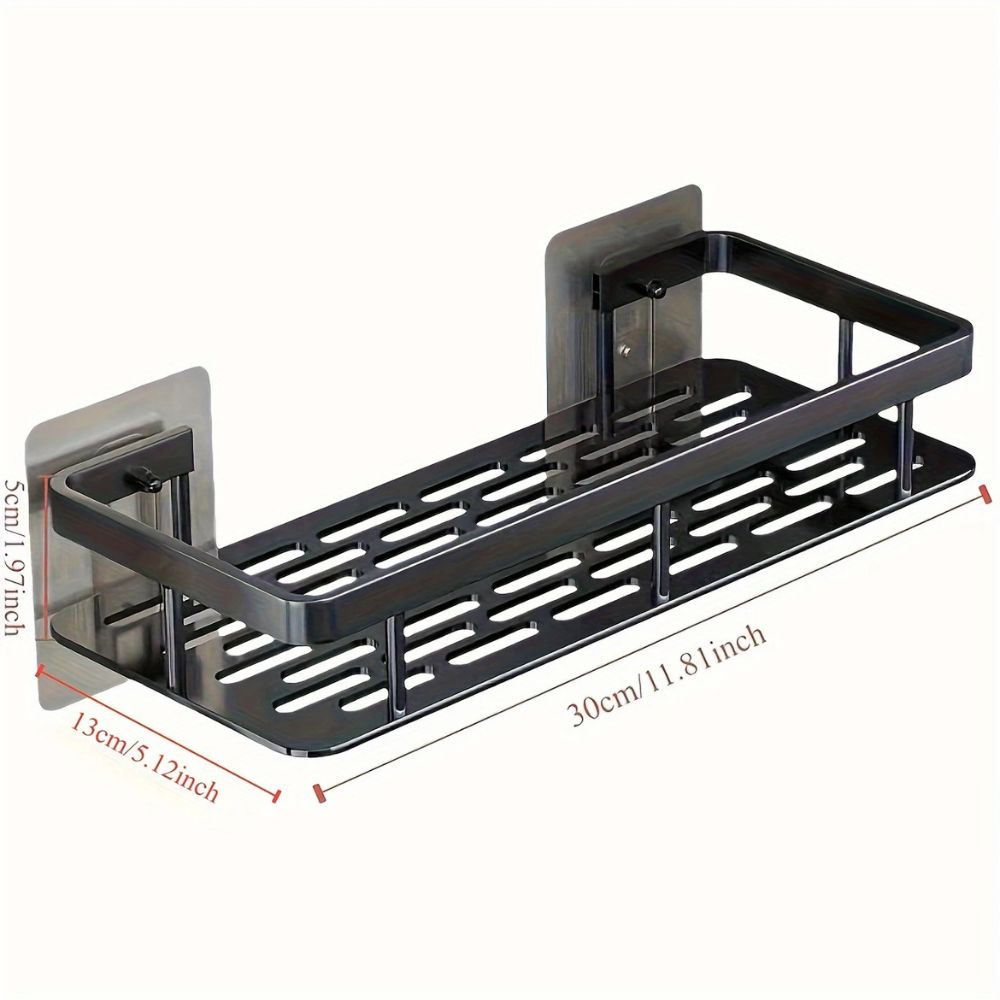 Drill-Free Adhesive & Suction Shower Caddy