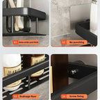 Drill-Free Adhesive & Suction Shower Caddy