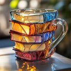 Drinking Glass Hand-Blown Hand-Painted Lead-Free
