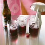 Drinking Glass Ribbed Clear Two Sizes