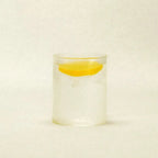 Drinking Glass Ribbed Clear Two Sizes