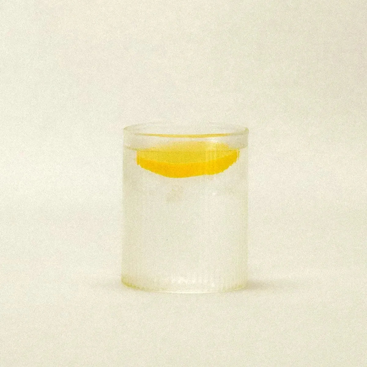 Drinking Glass Ribbed Clear Two Sizes