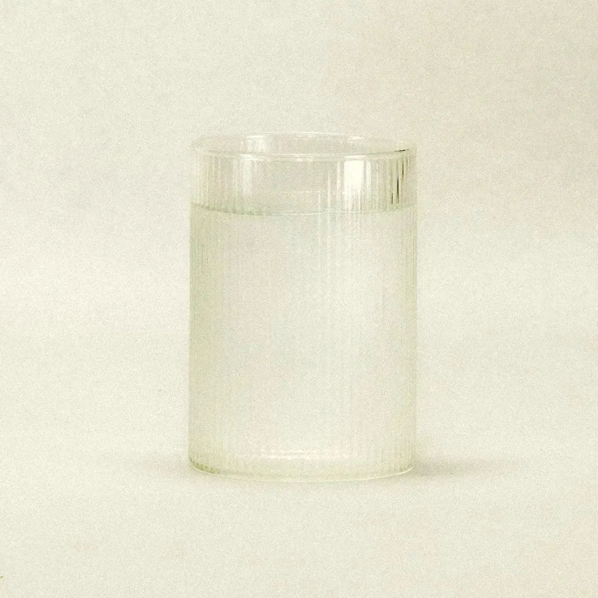 Drinking Glass Ribbed Clear Two Sizes