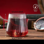 Drinking Glass Set Unbreakable Rippled PET Set of 4