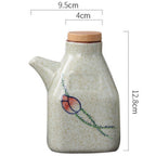 Drip-Free Hand-Painted Ceramic Oil & Sauce Dispenser
