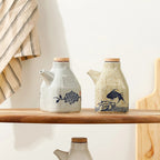 Drip-Free Hand-Painted Ceramic Oil & Sauce Dispenser