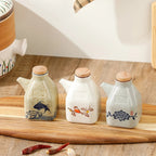 Drip-Free Hand-Painted Ceramic Oil & Sauce Dispenser
