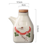 Drip-Free Hand-Painted Ceramic Oil & Sauce Dispenser