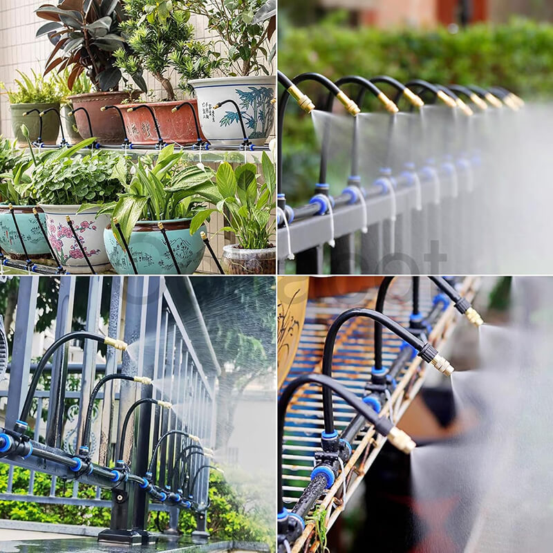 Drip Irrigation Kit Adjustable 360° Nozzles & Flexible Hose