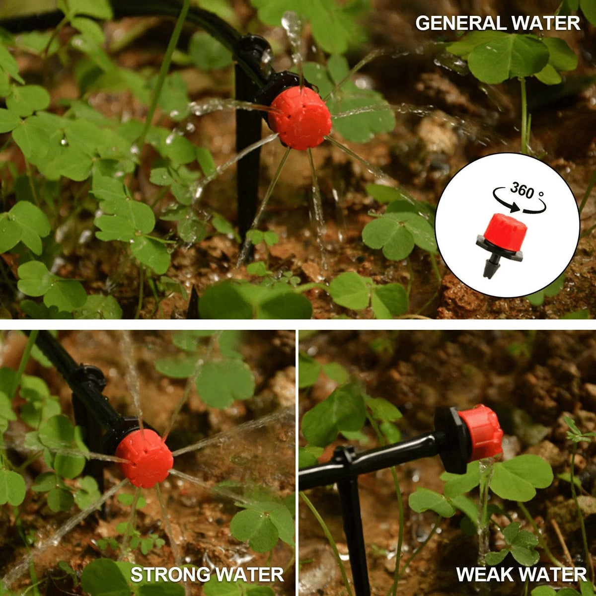 Drip Irrigation Kit Adjustable Nozzles & Water-Saving