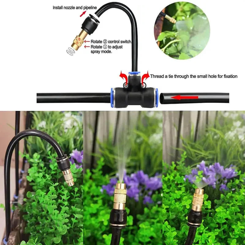 Drip Irrigation System 8mm Tubing Modular Click-Connect