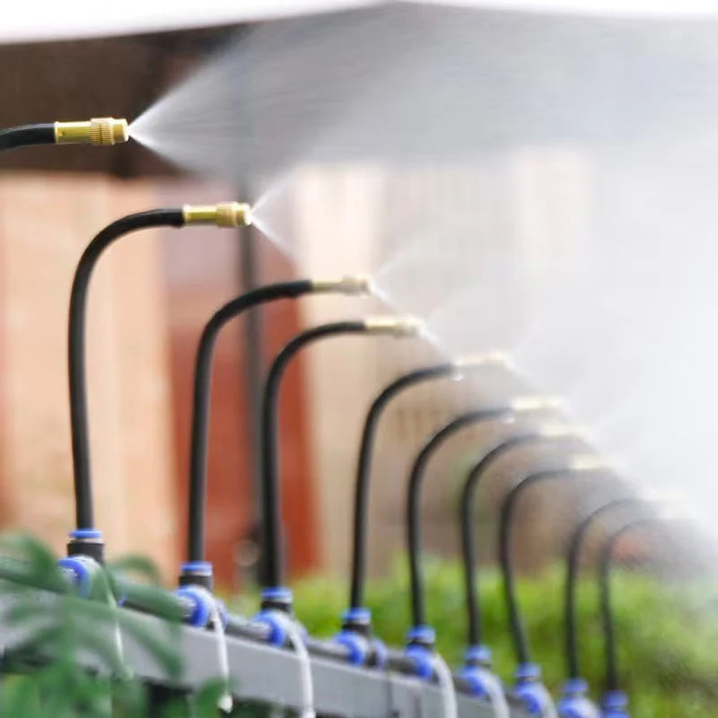 Drip Irrigation System Adjustable Brass Nozzles 10 m Kit