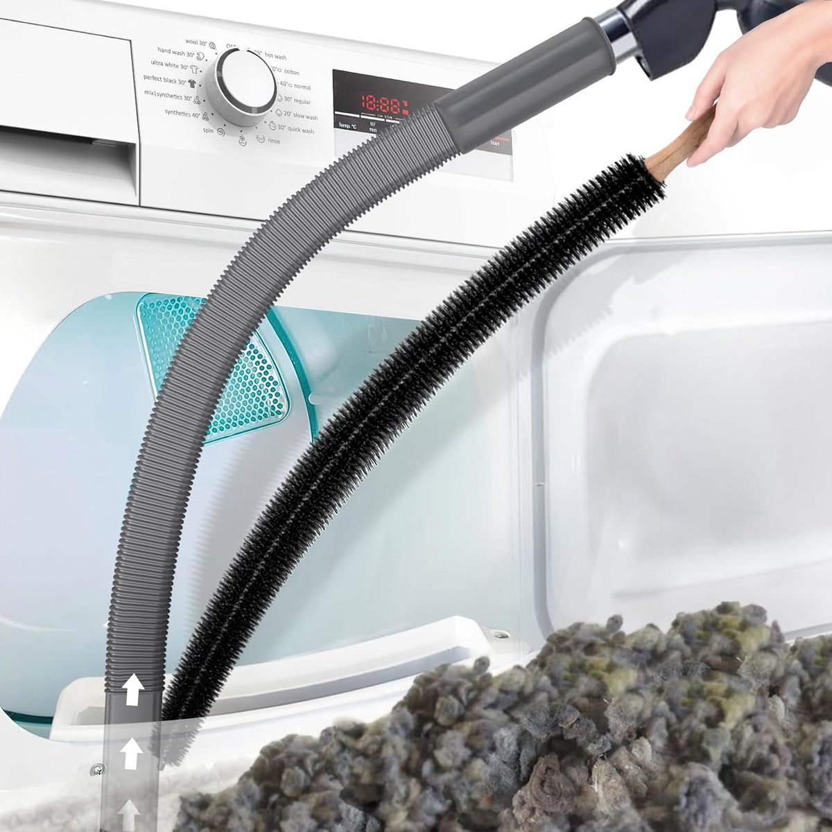 Dryer Vent Cleaner 114 cm Flexible Vacuum Compatible