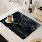 Drying Mat Absorbent Marble Design Heat-Resistant & Non-Slip Base