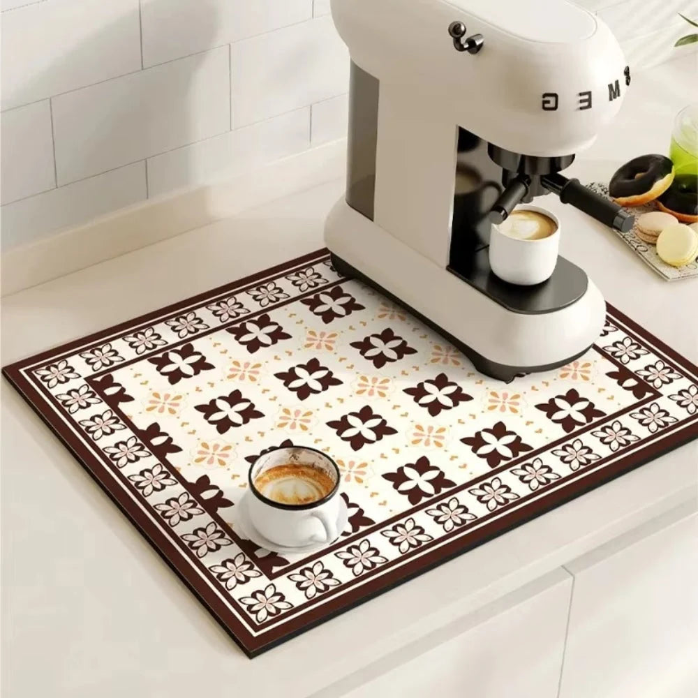 Drying Mat Absorbent Quick-Drying Non-Slip Rubber Base