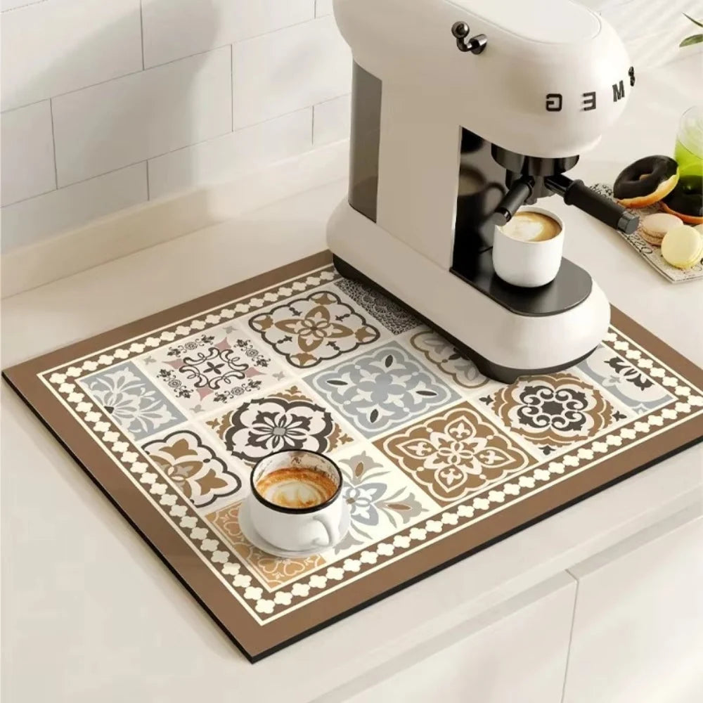Drying Mat Absorbent Quick-Drying Non-Slip Rubber Base