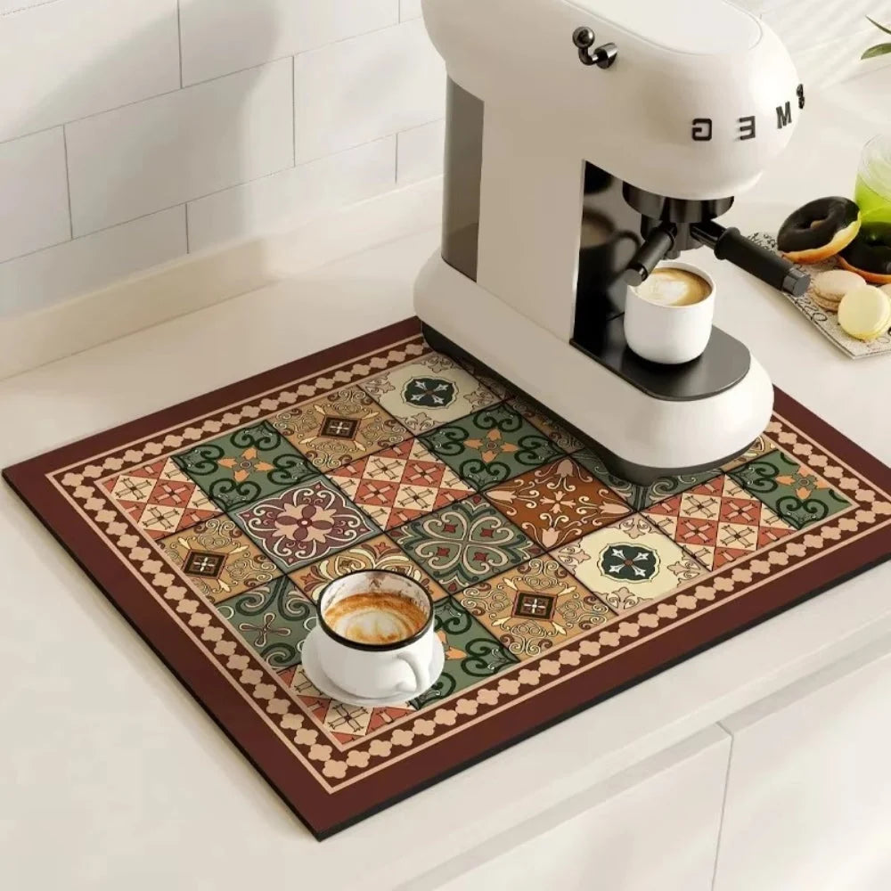 Drying Mat Absorbent Quick-Drying Non-Slip Rubber Base