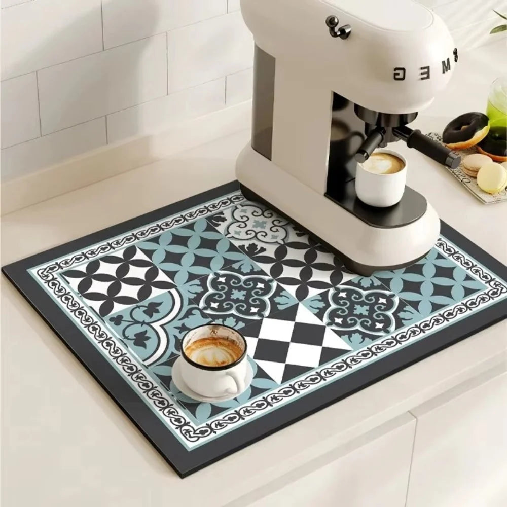 Drying Mat Absorbent Quick-Drying Non-Slip Rubber Base