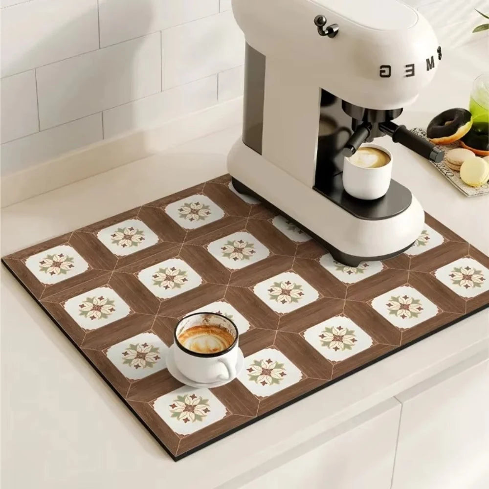Drying Mat Absorbent Quick-Drying Non-Slip Rubber Base