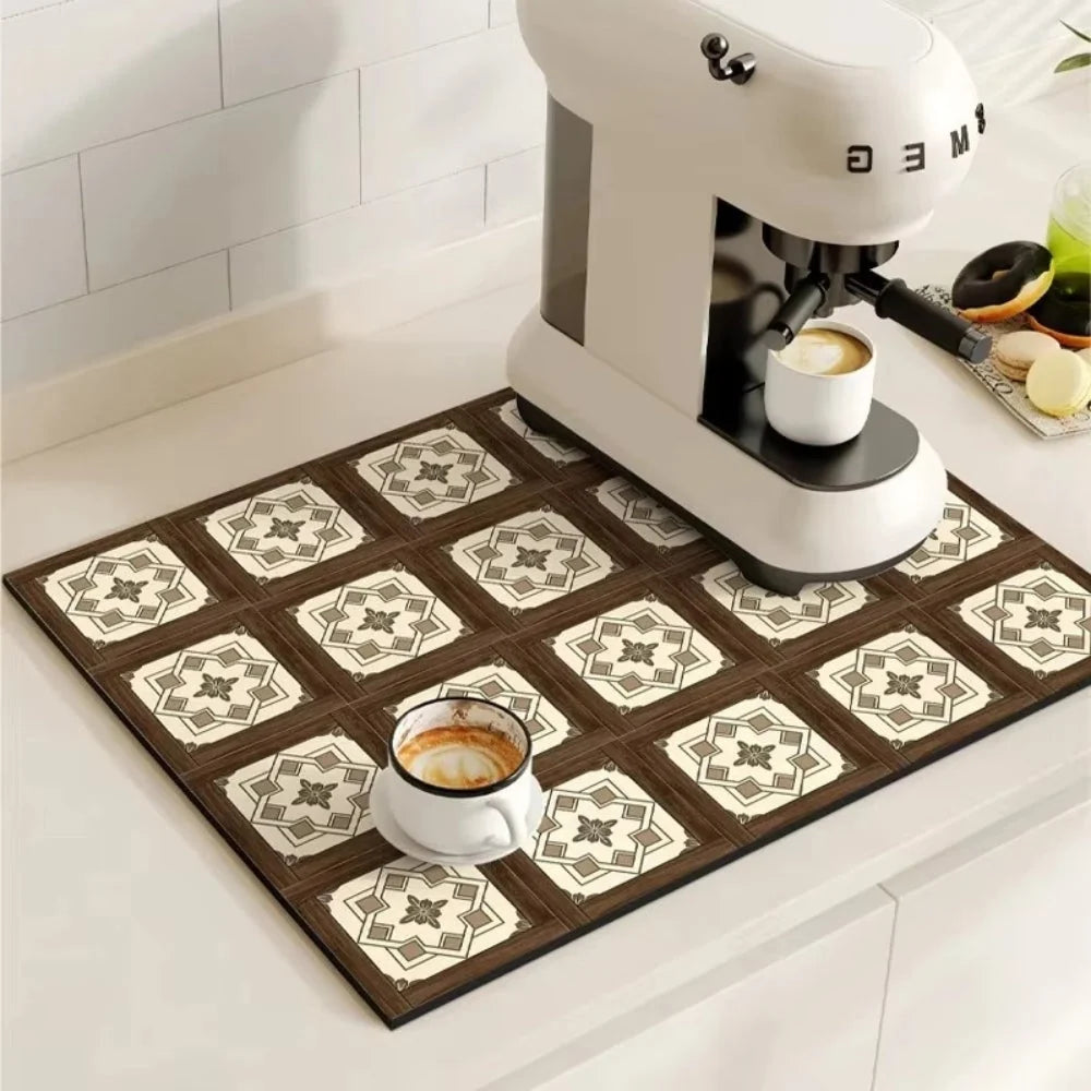 Drying Mat Absorbent Quick-Drying Non-Slip Rubber Base