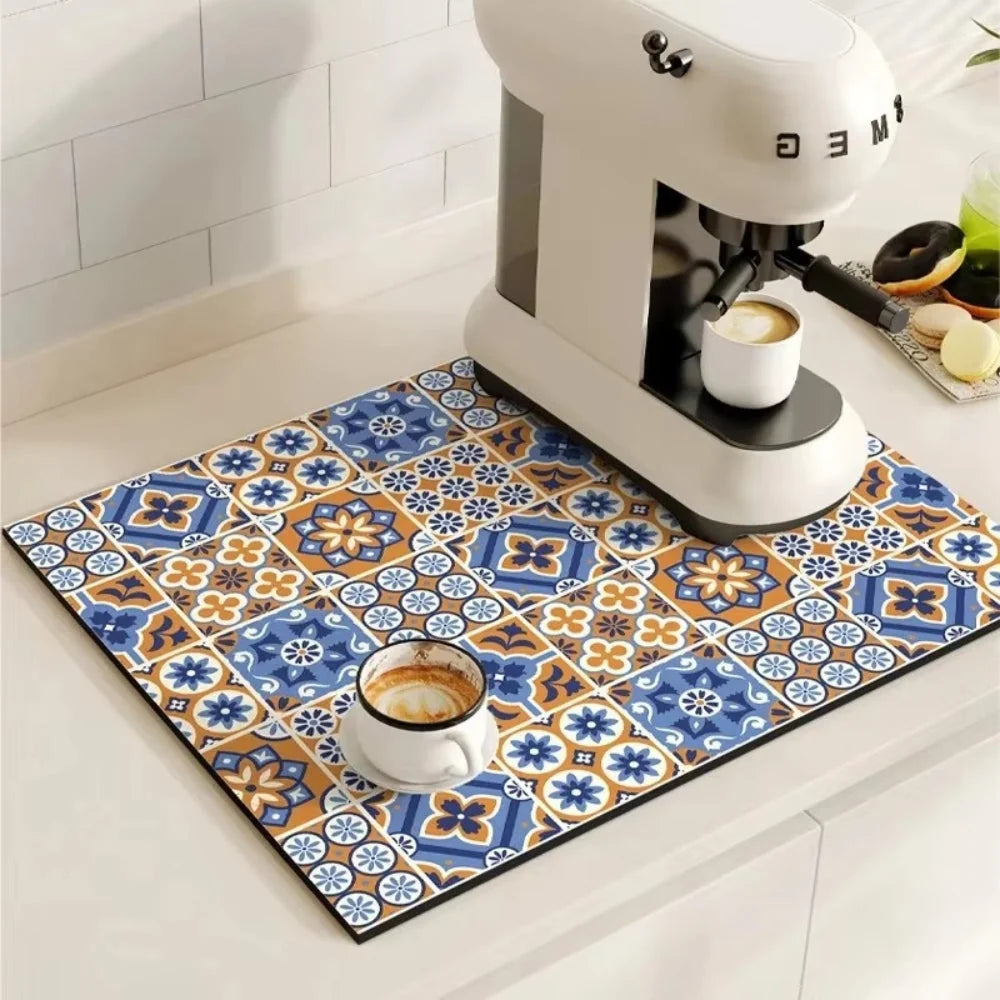 Drying Mat Absorbent Quick-Drying Non-Slip Rubber Base