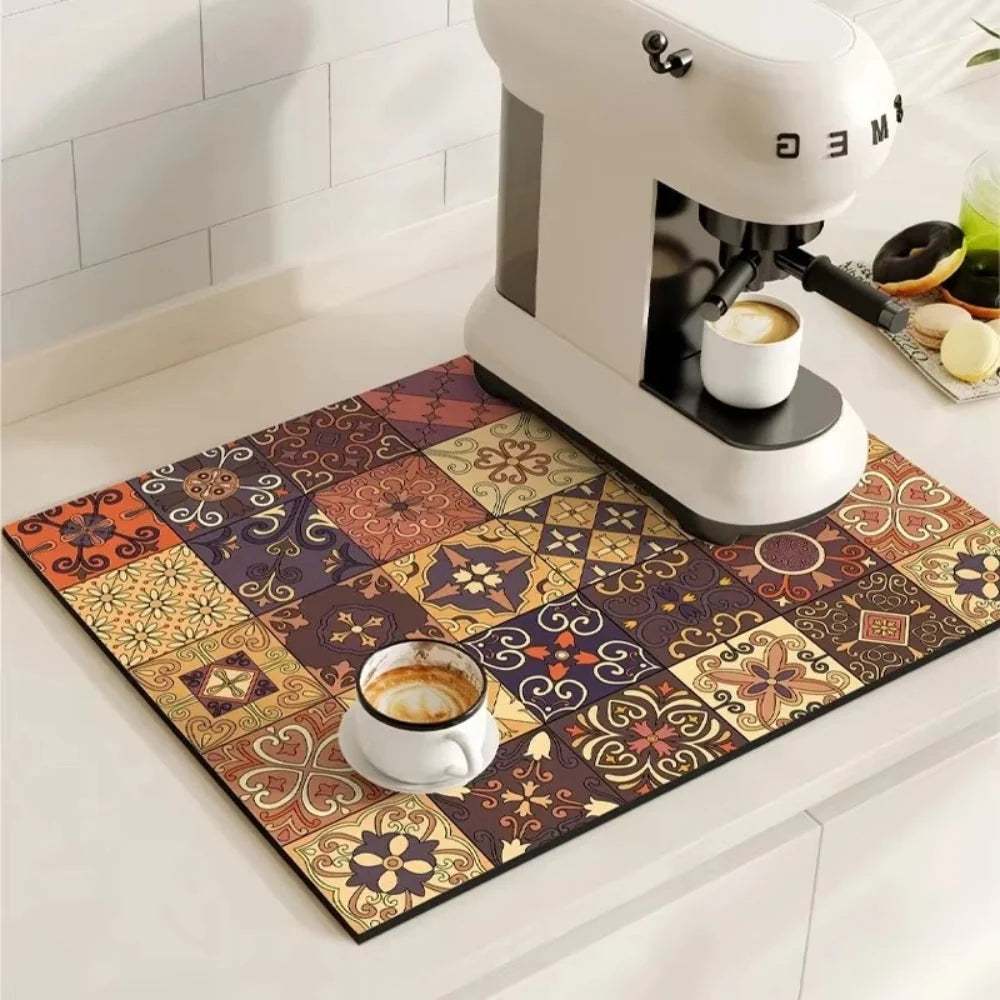 Drying Mat Absorbent Quick-Drying Non-Slip Rubber Base