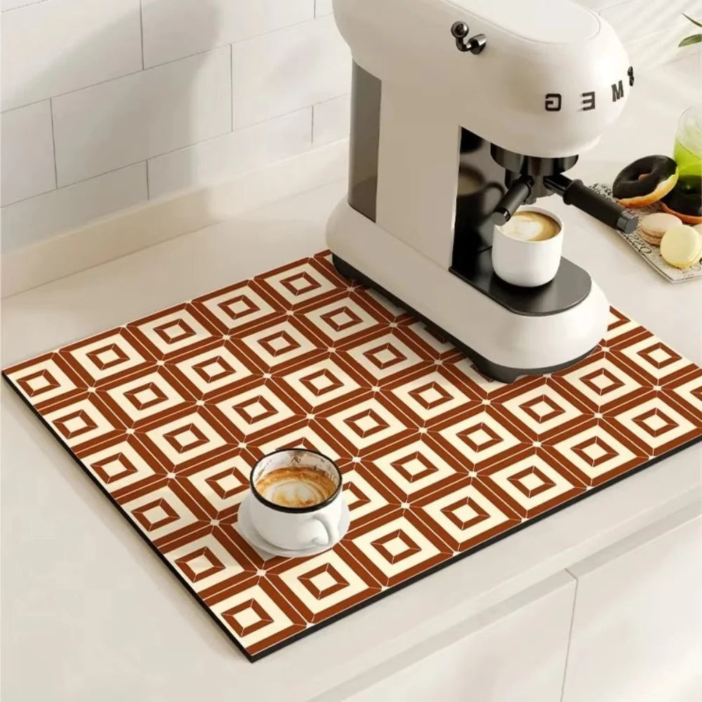 Drying Mat Absorbent Quick-Drying Non-Slip Rubber Base