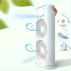 Dual-Head USB-Powered Mist & RGB Desk Fan