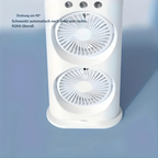 Dual-Head USB-Powered Mist & RGB Desk Fan
