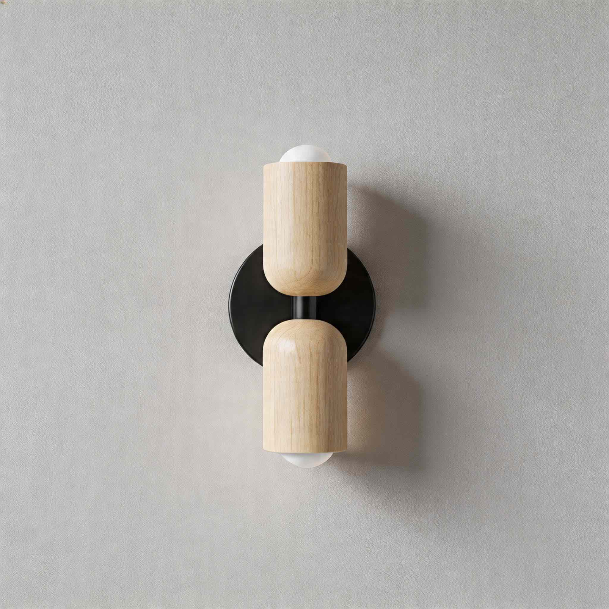 Dual-Head Up & Down Painted Iron Wall Light (E26 Bulb Compatible)