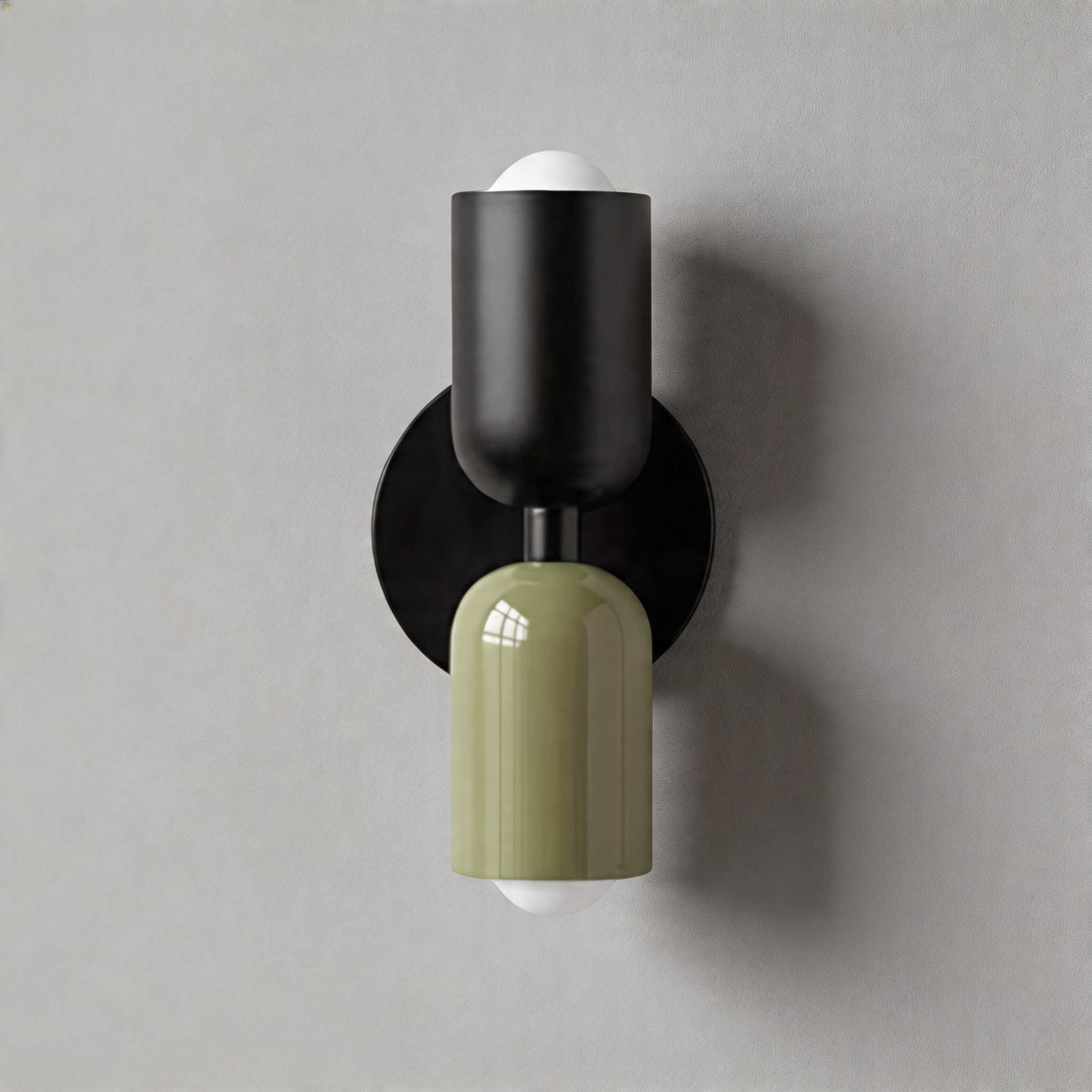 Dual-Head Up & Down Painted Iron Wall Light (E26 Bulb Compatible)