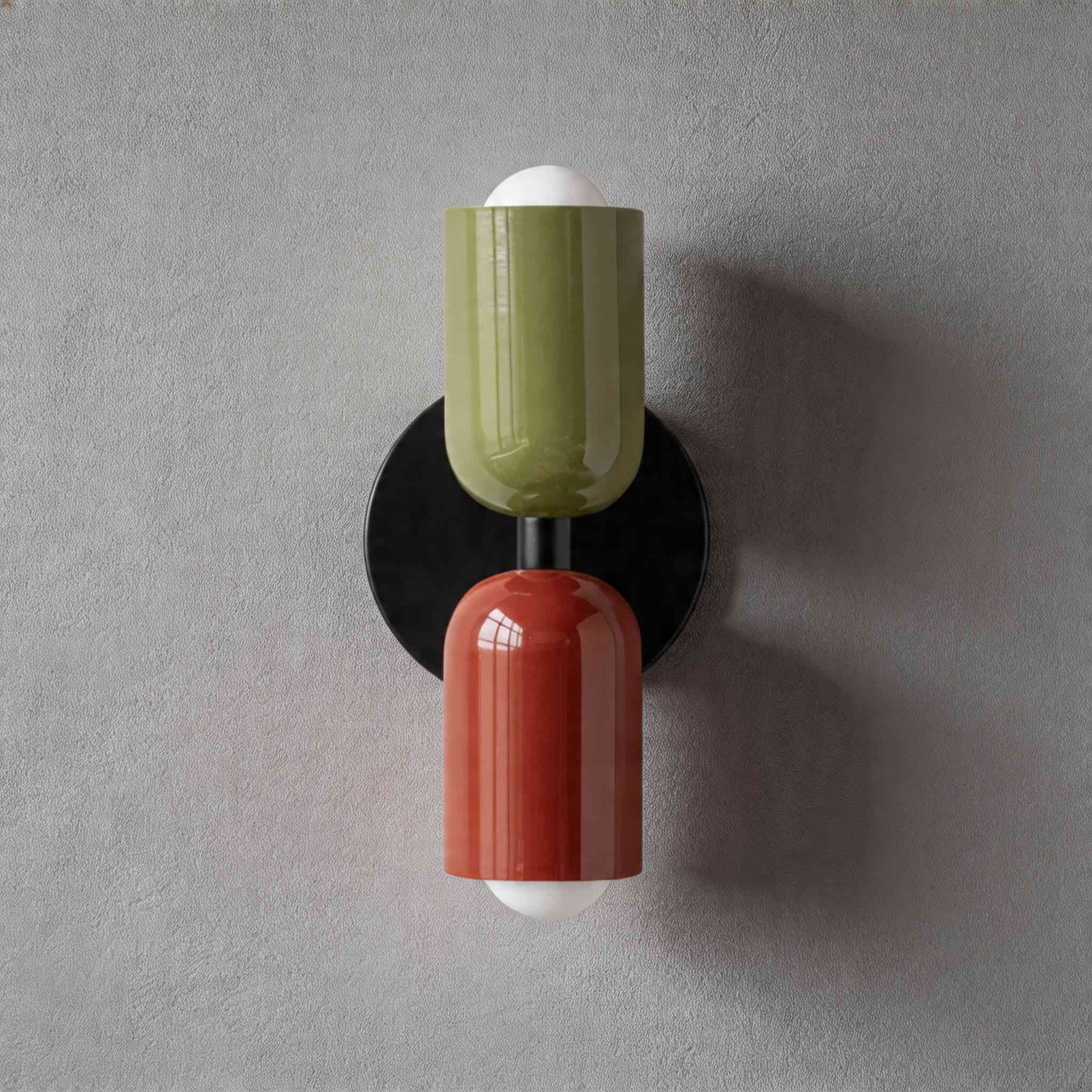 Dual-Head Up & Down Painted Iron Wall Light (E26 Bulb Compatible)