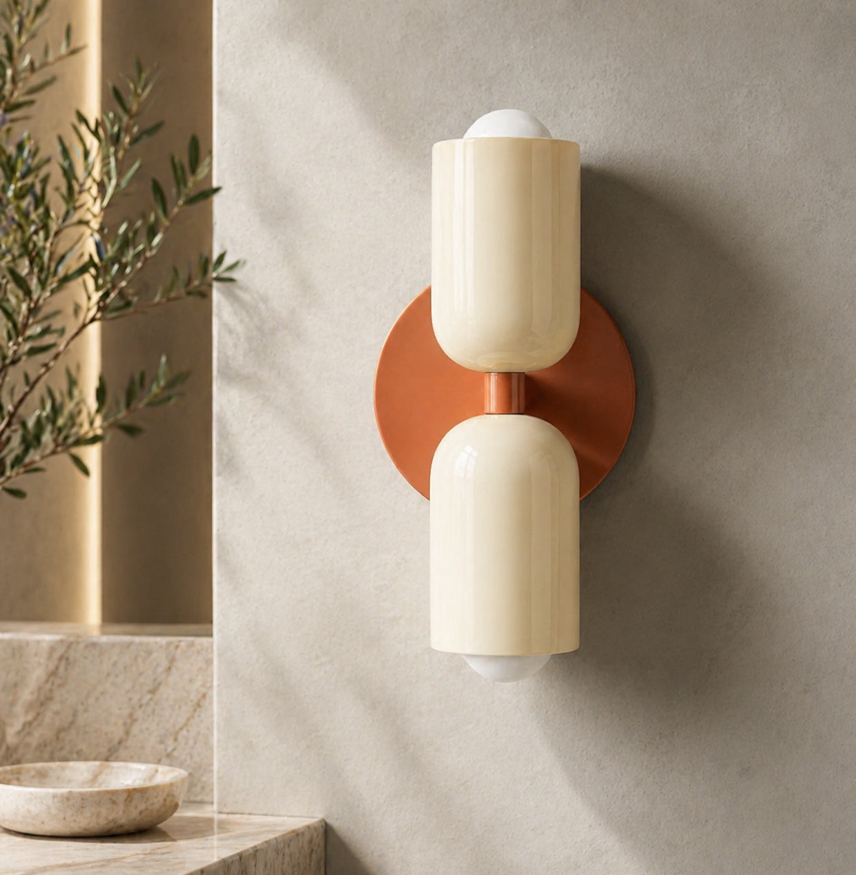 Dual-Head Up & Down Painted Iron Wall Light (E26 Bulb Compatible)