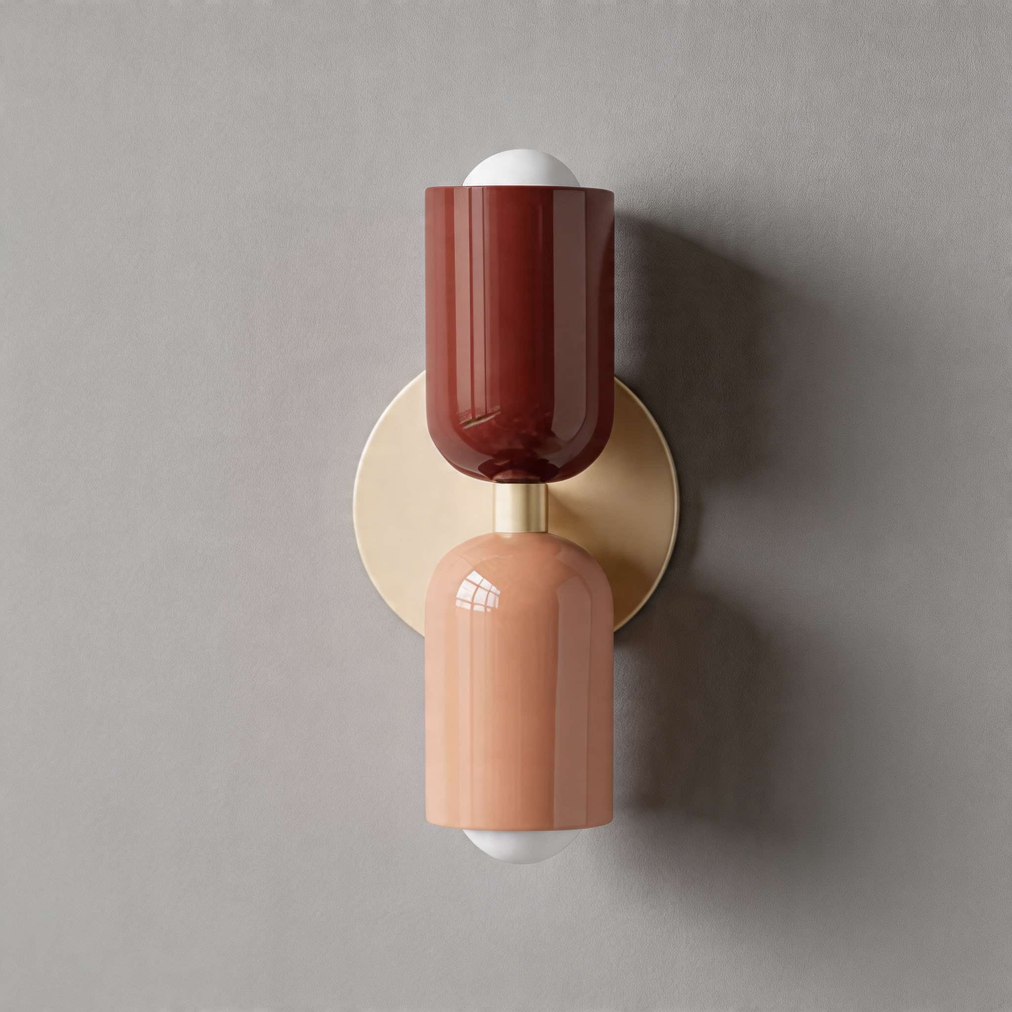 Dual-Head Up & Down Painted Iron Wall Light (E26 Bulb Compatible)