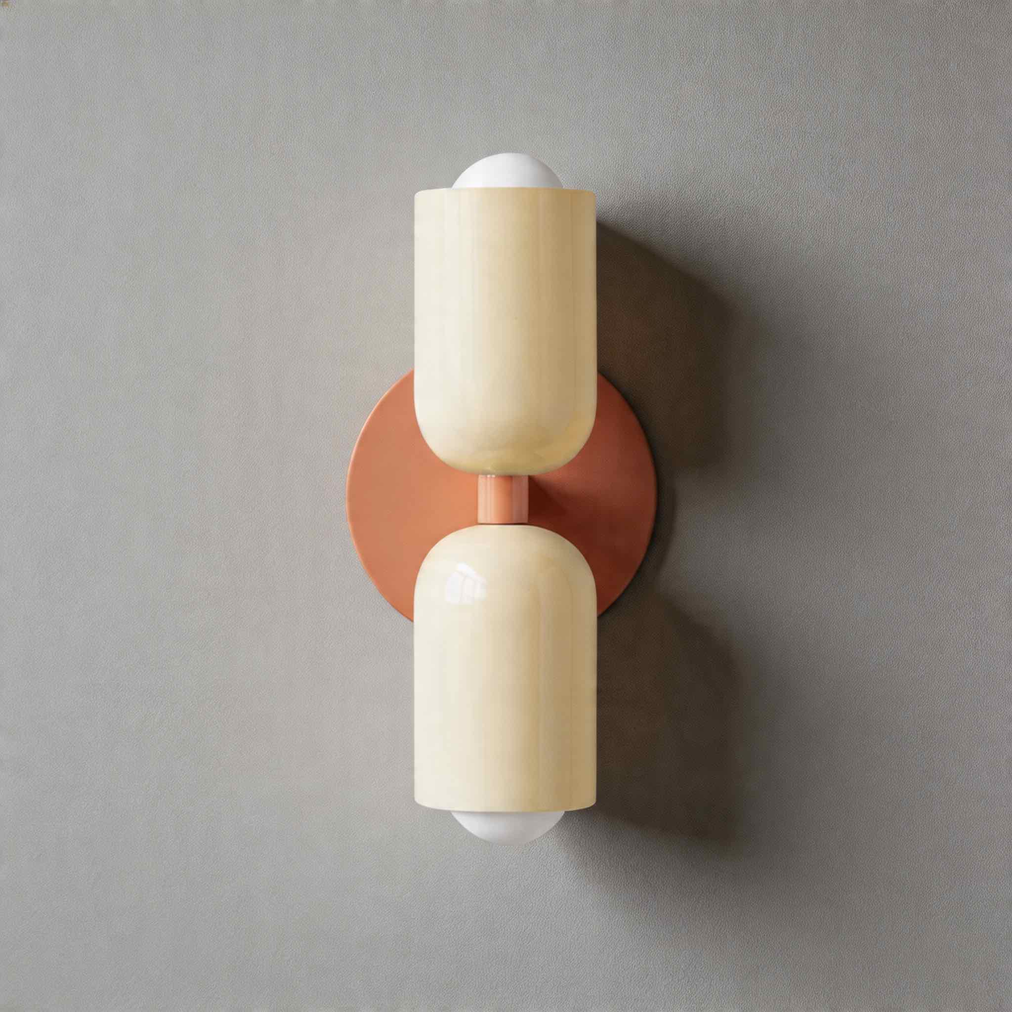 Dual-Head Up & Down Painted Iron Wall Light (E26 Bulb Compatible)