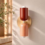 Dual-Head Up & Down Painted Iron Wall Light (E26 Bulb Compatible)