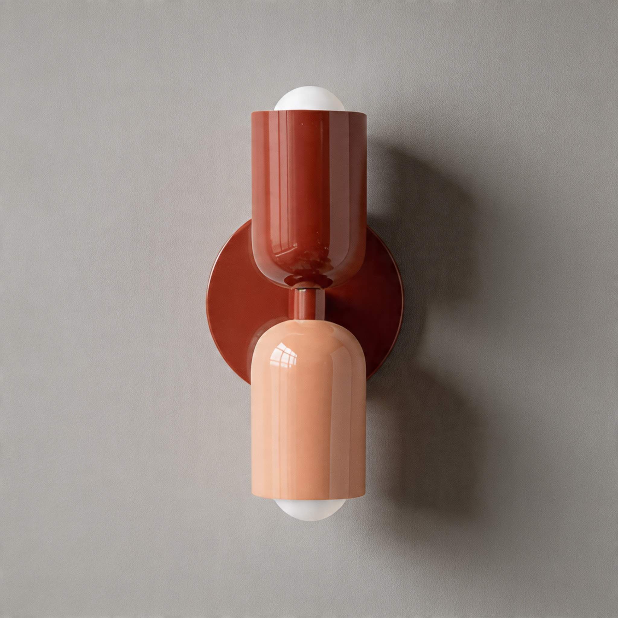 Dual-Head Up & Down Painted Iron Wall Light (E26 Bulb Compatible)