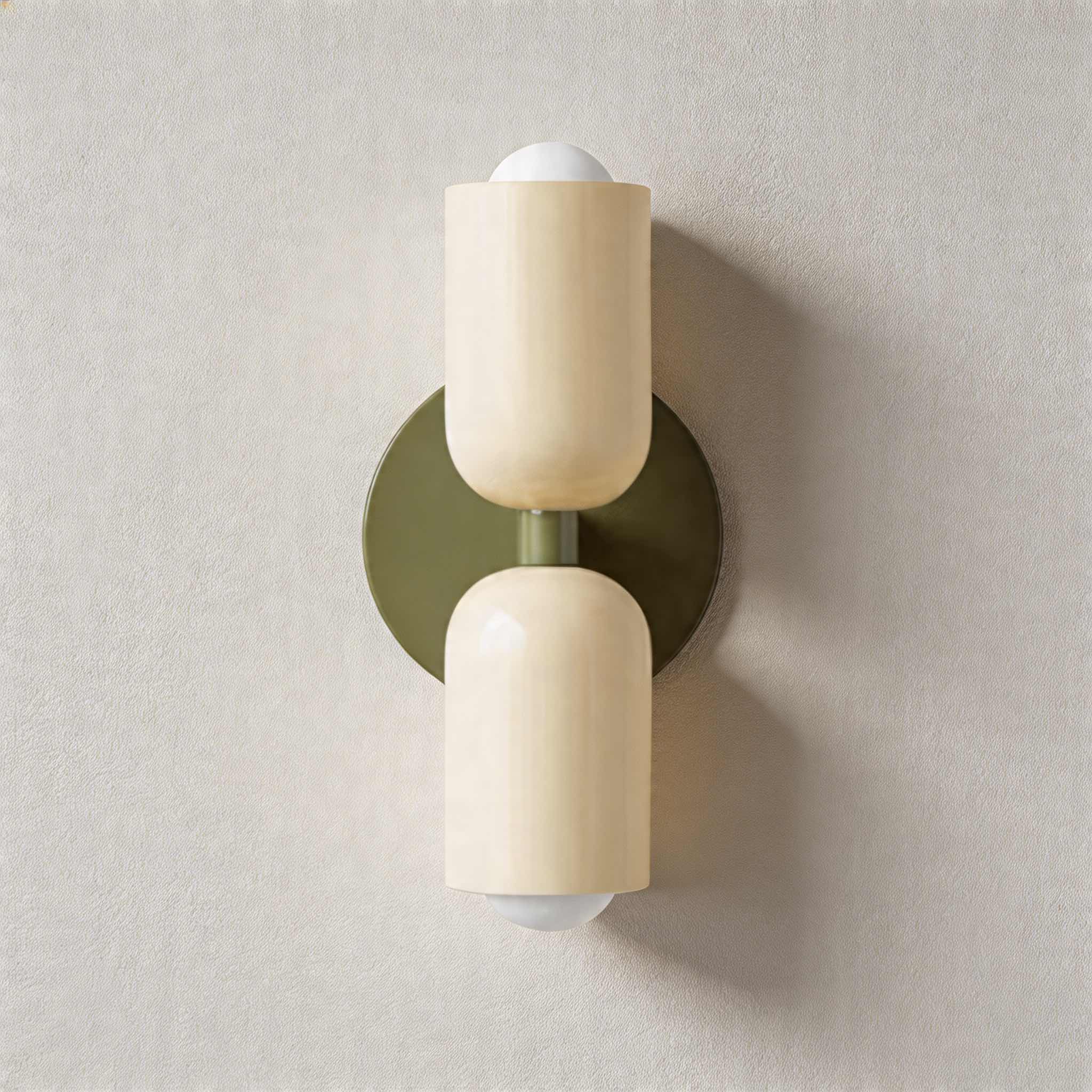 Dual-Head Up & Down Painted Iron Wall Light (E26 Bulb Compatible)