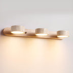 Dual LED Travertine & Walnut Wall Sconce