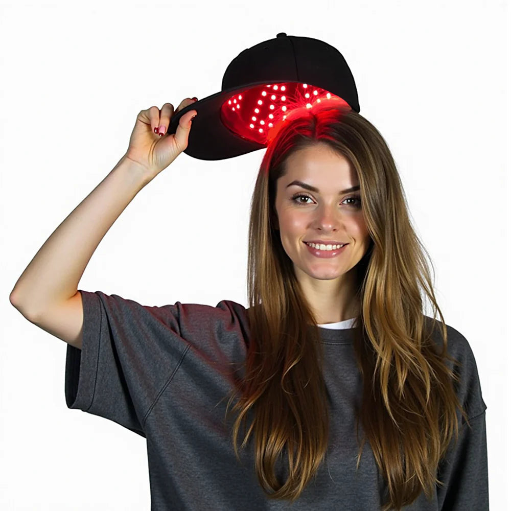 Dual Red & Blue Rechargeable Hands-Free Light Therapy Cap