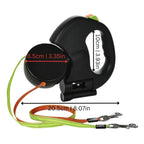 Dual Retractable Dog Leash Tangle-Free One-Hand Control