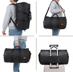 Duffel Bag Convertible Garment Sleeve Waterproof PU Leather 45L