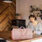 Duffel Bag Convertible Garment Sleeve Waterproof PU Leather 45L