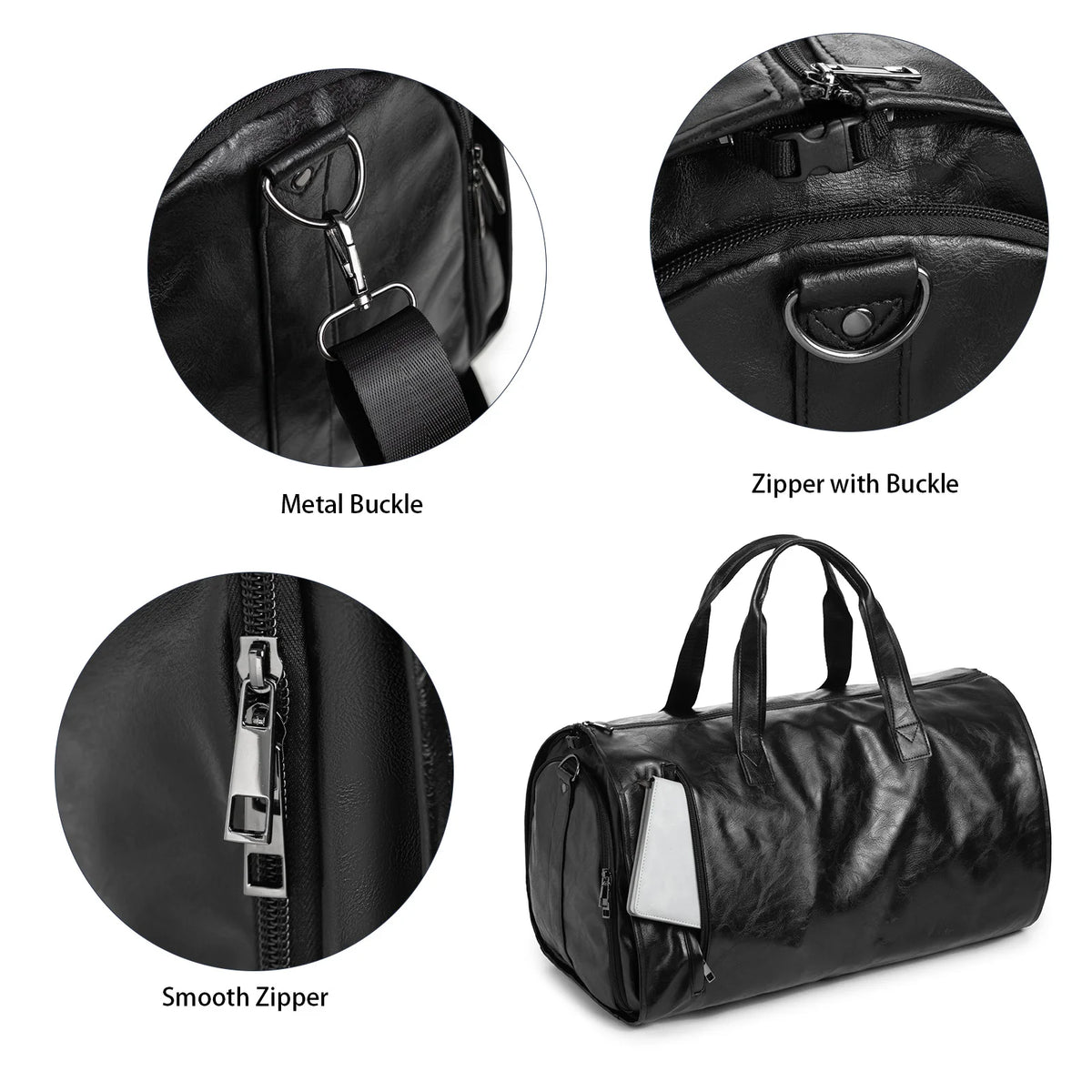 Duffel Bag Large Capacity Weather-Resistant Fabric & Multiple Pockets