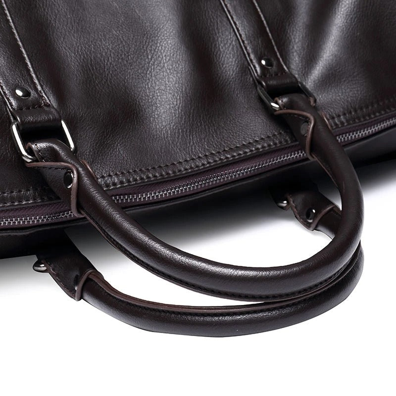 Duffel Bag PU Leather Carry-On Detachable & Adjustable Strap