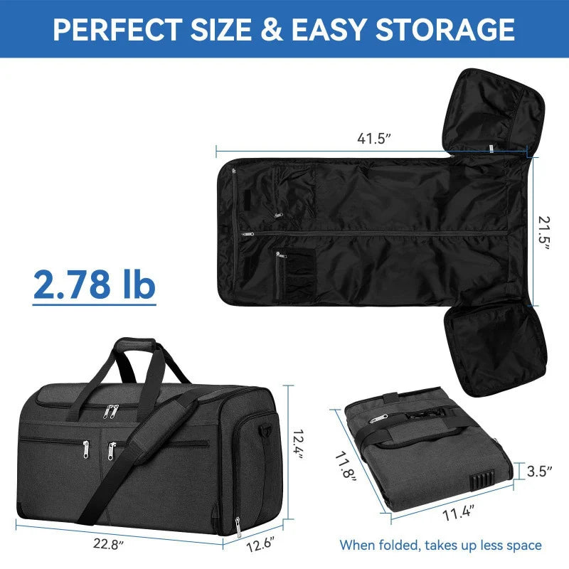 Duffel Bag Spacious Multiple Pockets & Adjustable Shoulder Strap