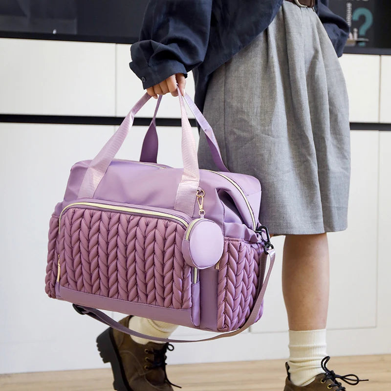 Duffel Bag Spacious Water-Resistant Removable Shoulder Strap